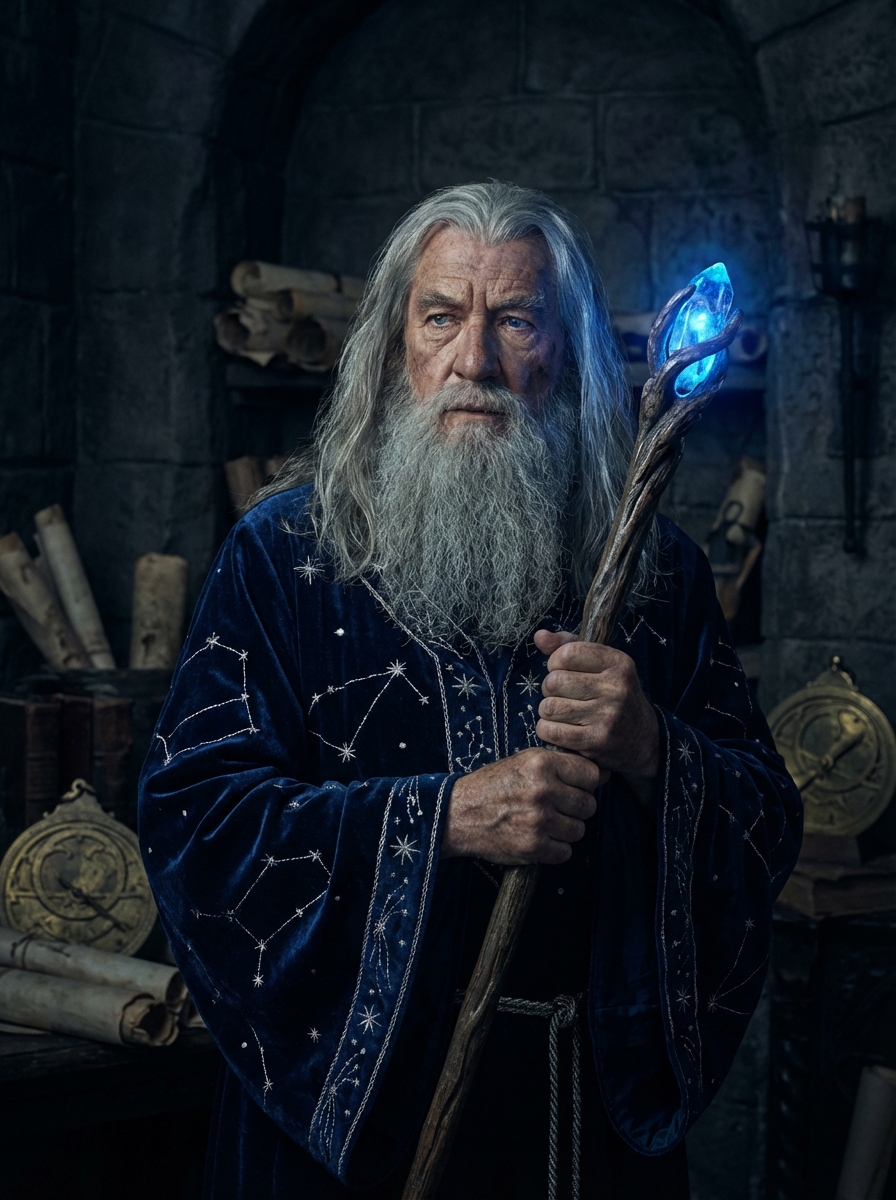 Oberon Scrutinizing Portrait