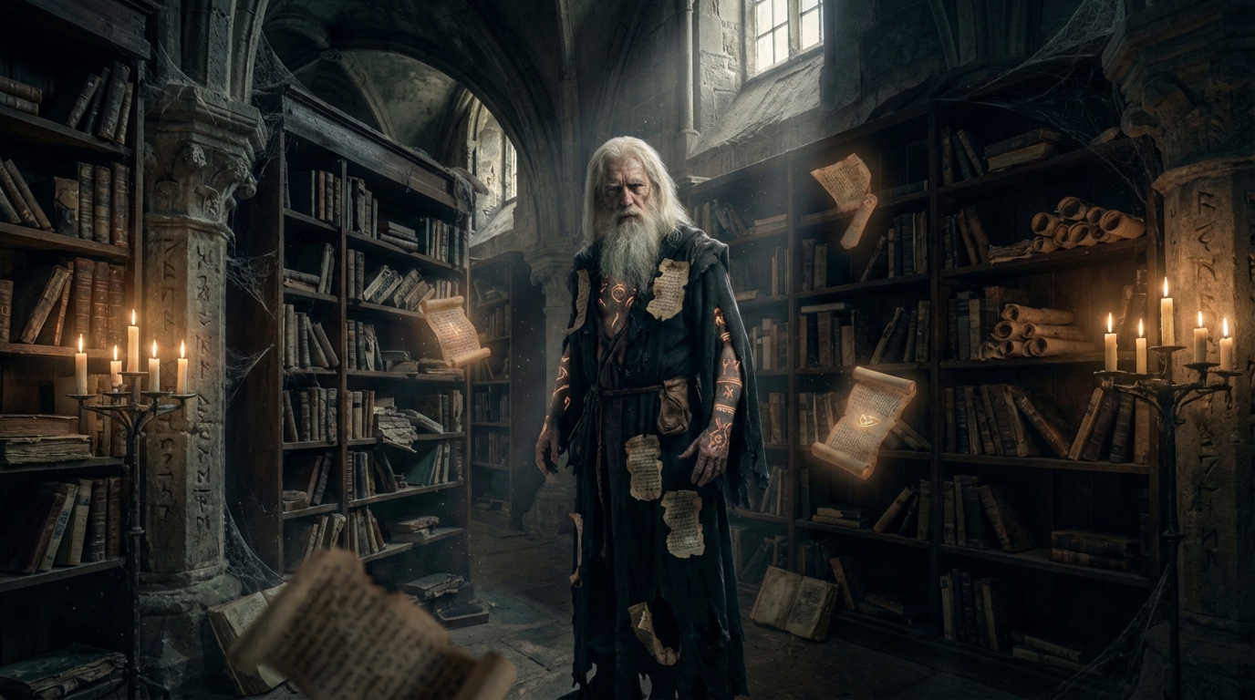 Scroll Mystical Scene